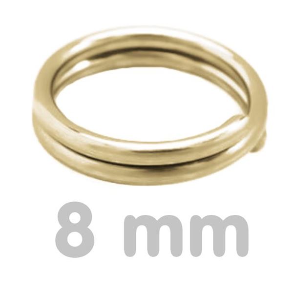 Connecting ring double GOLD 8 mm