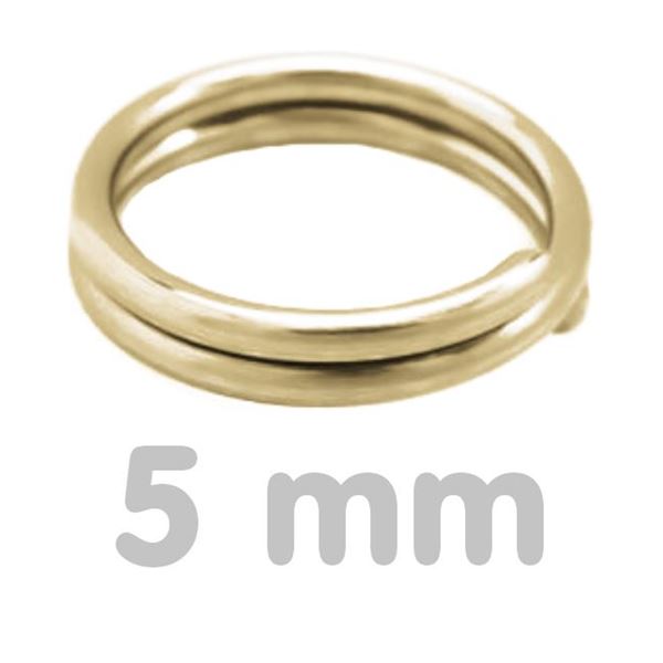 Connecting ring double GOLD 5 mm