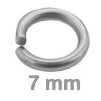 Jump rings simple Platinum 7 mm 10 pcs.