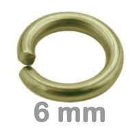 Jump ring simple 6 mm Old brass 10 pcs 