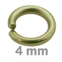 Jump ring simple 4 mm Old brass 10 pcs