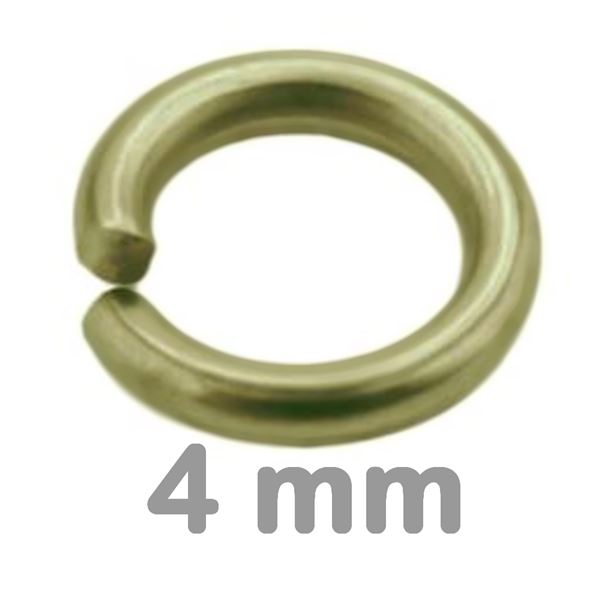 Jump ring simple 4 mm Old brass 10 pcs