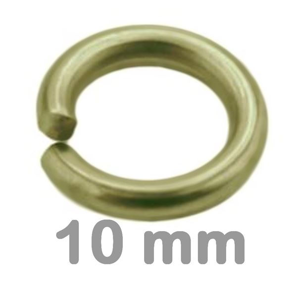 Jump ring simple 10 mm Old brass 10 pcs