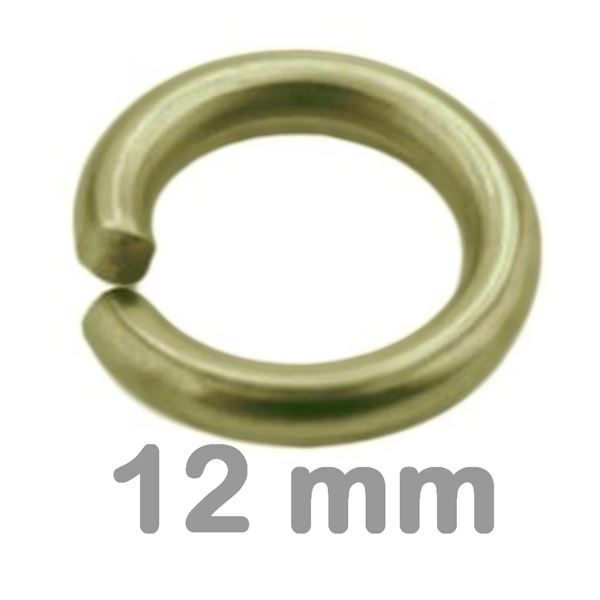 Connecting ring simple 12 mm Old brass 5 pcs 