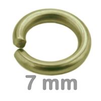 Jump ring 7 mm Old brass 100 pcs 