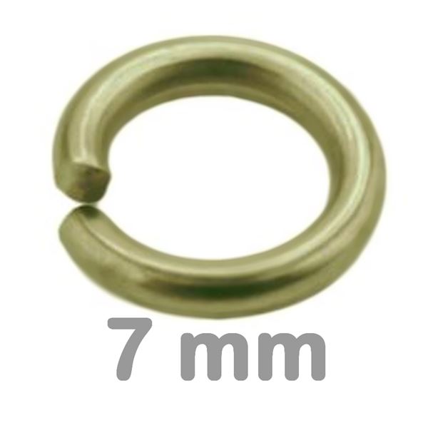 Jump ring 7 mm Old brass 100 pcs 