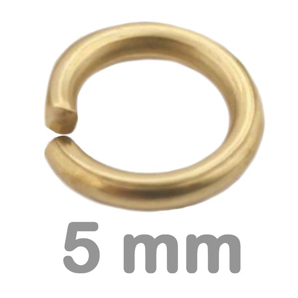 Connecting ring single GOLD 5 mm (10 pcs)