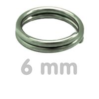 Jump Rings Double OLD BRASS 6 mm 10 pcs.