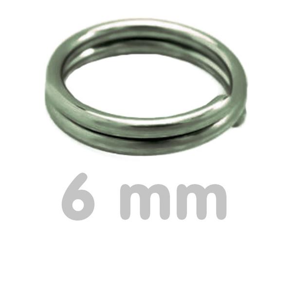 Jump Rings Double OLD BRASS 6 mm 10 pcs.