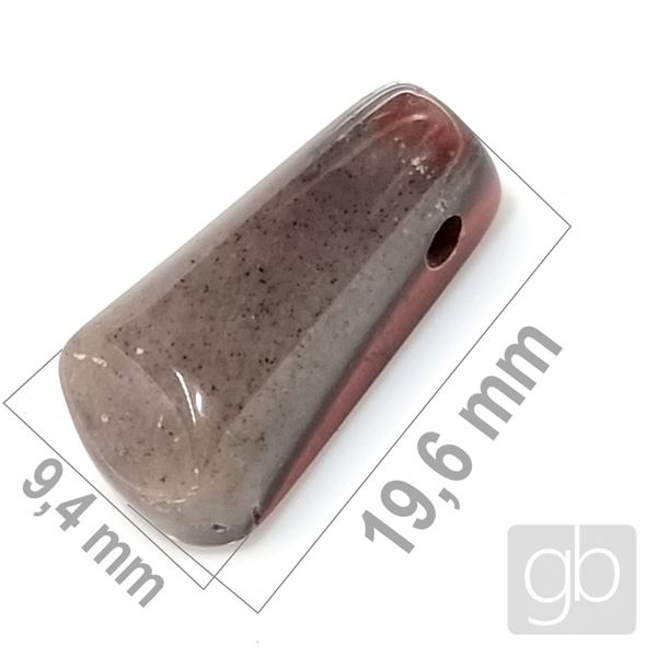 Breccia jasper - drilled 19,6 x 9,4 mm MI003