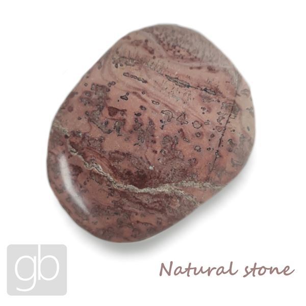 Rhodonite flat 42 x 34 x 10.5 mm 