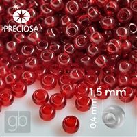 Preciosa seed beads 15/0 1.5 mm Red 90090 20 g