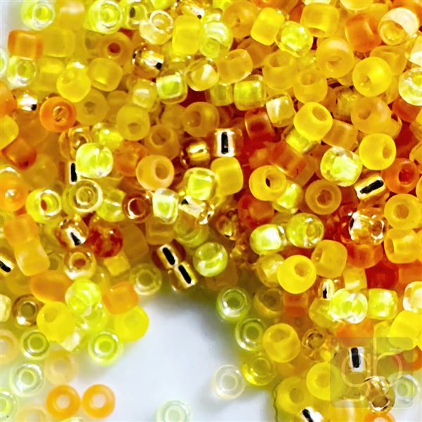 Seed beads MATSUNO 12/0 MIX Yellow 10 g