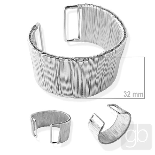 Bracelet base open Silver