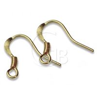 Ear hook with spring Gold 2 pcs