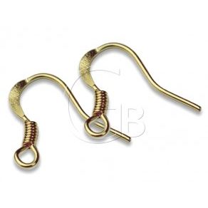 Ear hook with spring Gold 2 pcs