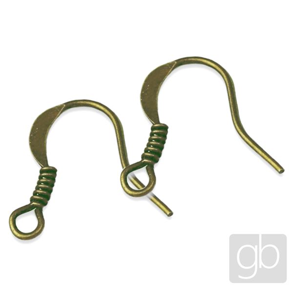 Earhook with spring Oldbrass 2 pcs