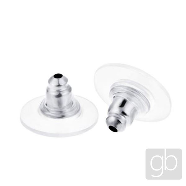 Ear studs counterpart 8x12 mm Silver