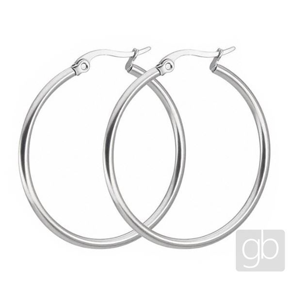 Earrings 30 mm Platinum