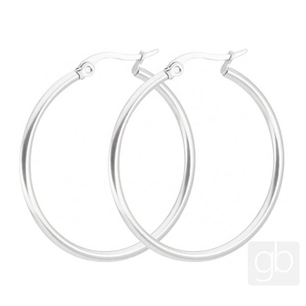 Earrings 30 mm Silver