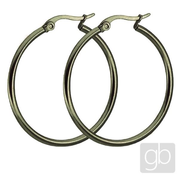 Earrings 30 mm Old brass