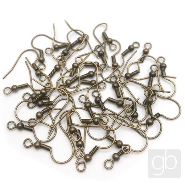 Earring Hooks 4 pcs Oldbrass