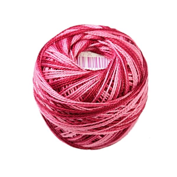 Perlovka crochet yarn Ombr Red 35382