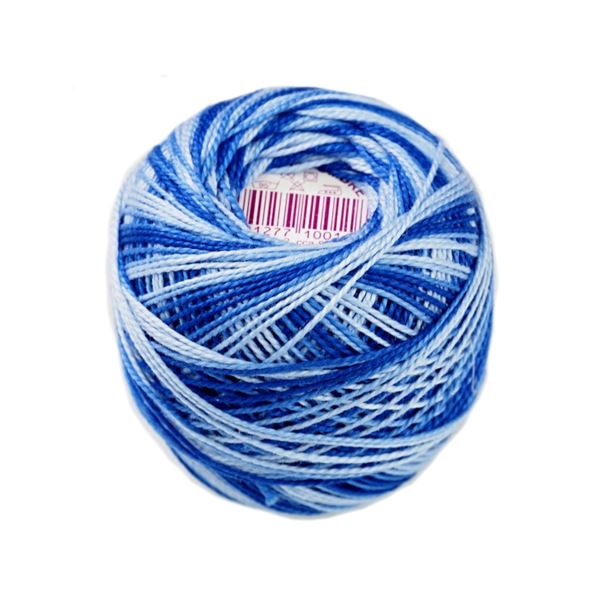 Perlovka crochet yarn Ombr Blue 55382