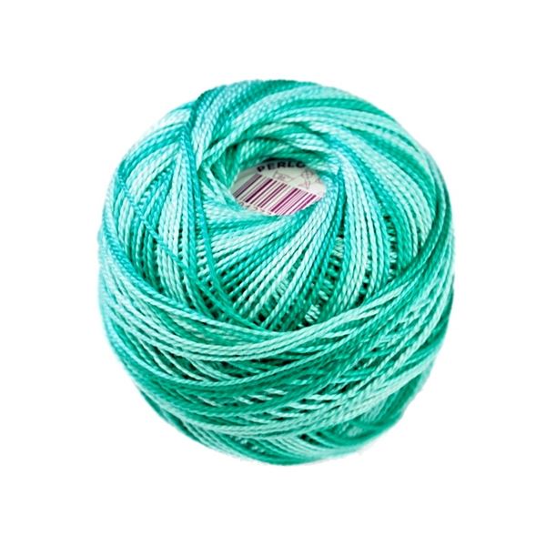 Perlovka crochet yarn Ombr Green 65272