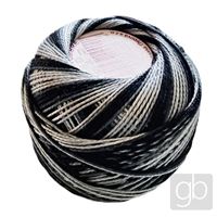 Perlovka crochet yarn Ombré Black 99592