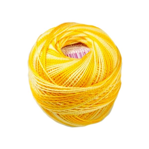 Perlovka crochet yarn Ombr Yellow 11162