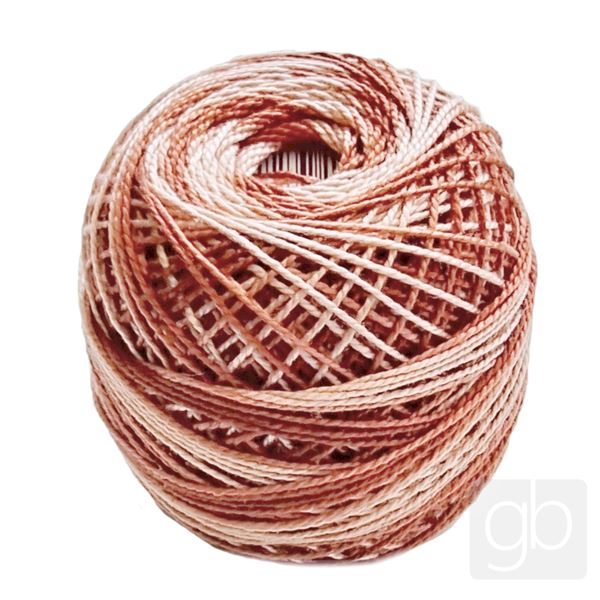 Perlovka crochet yarn Ombr Brown 72262