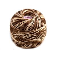 Perlovka crochet yarn Ombré Brown 77262