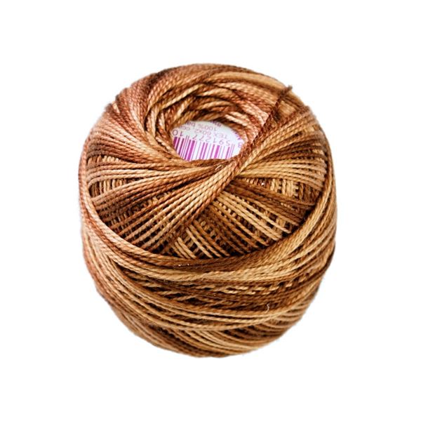 Perlovka crochet yarn Ombr Brown 78392