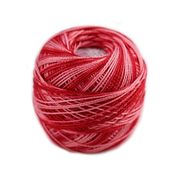 Perlovka crochet yarn Ombr Red 34382