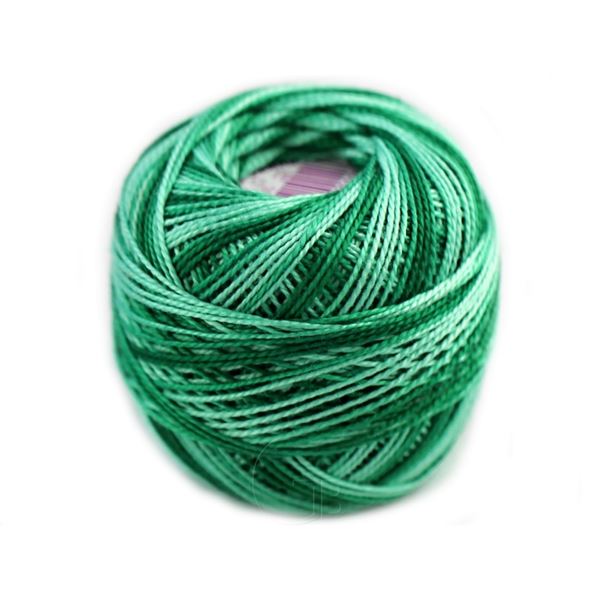 Perlovka crochet yarn Ombr Green 61392