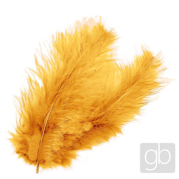 Feathers decorative fine Orange (24 pcs / 15 cm)