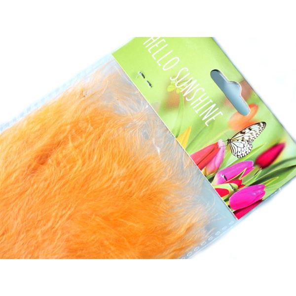 Feathers decorative fine Orange (24 pcs / 15 cm)