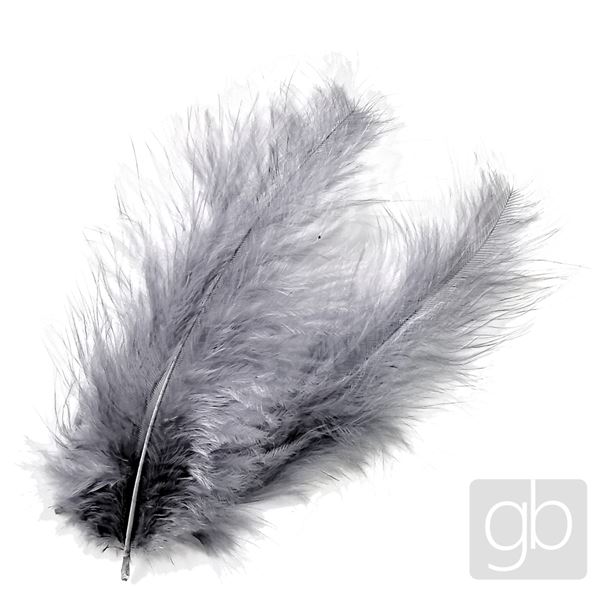 Decorative feathers Gray (5 g / 10 cm) 