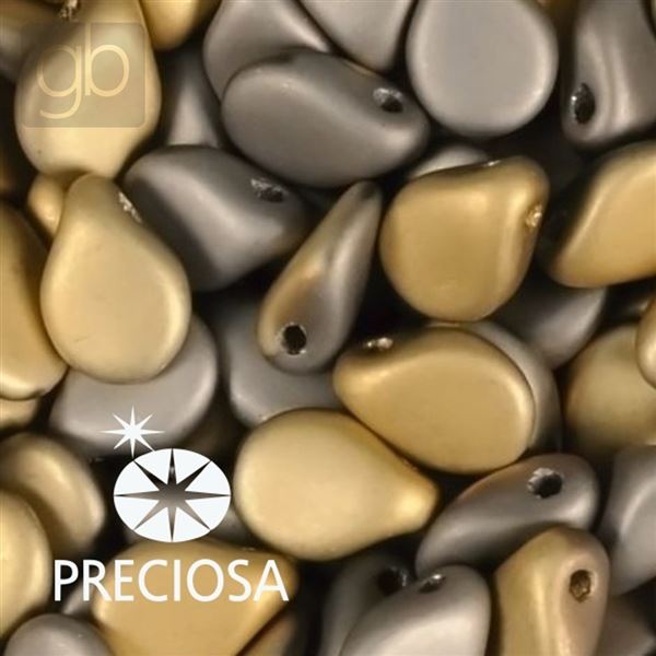 Preciosa PIP 5 x 7 mm 25 pcs Golden Silver 00030-98847