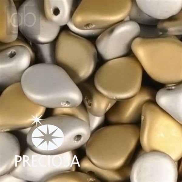 Preciosa PIP 5 x 7 mm 25 pcs Silver Golden 00030-98850