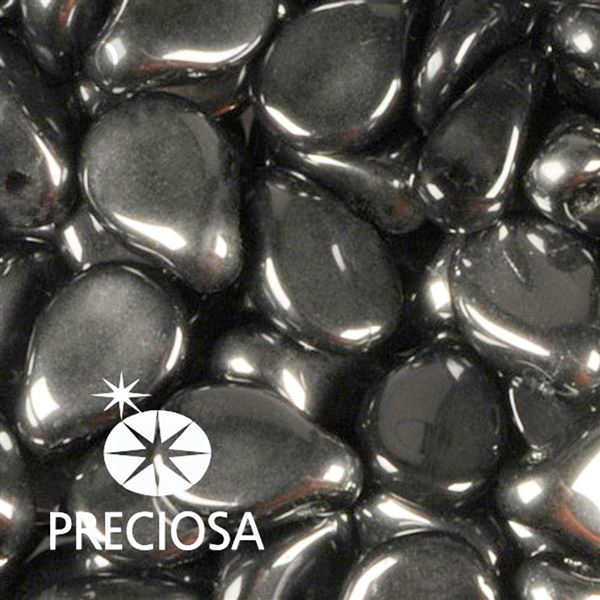 Preciosa PIP 5 x 7 mm 25 pcs Black Hematite 23980-27200