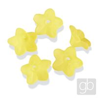 Acrylic Frosted Bell Beads 9,5 x 4,3 mm Yellow