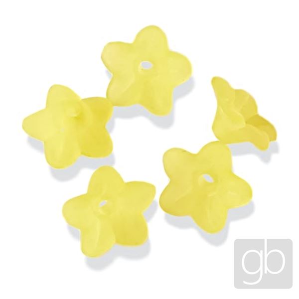 Acrylic Frosted Bell Beads 9,5 x 4,3 mm Yellow