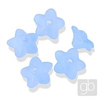 Acrylic Frosted Bell Beads 9,5 x 4,3 mm Blue light