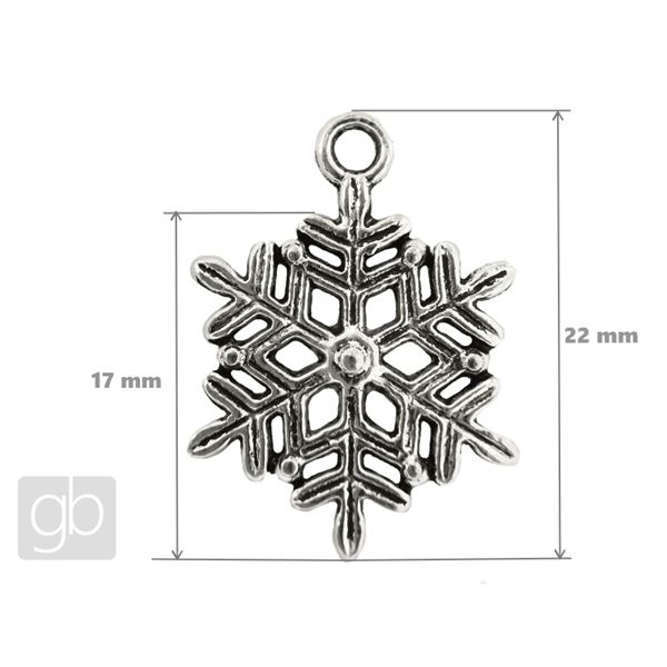 Pendant Snowflake 17 mm Platinum