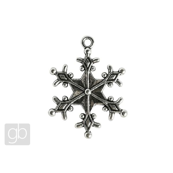 Pendant Snowflake 23 mm Platinum