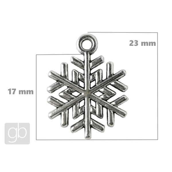 Pendant Snowflake 17 mm Platinum PR004