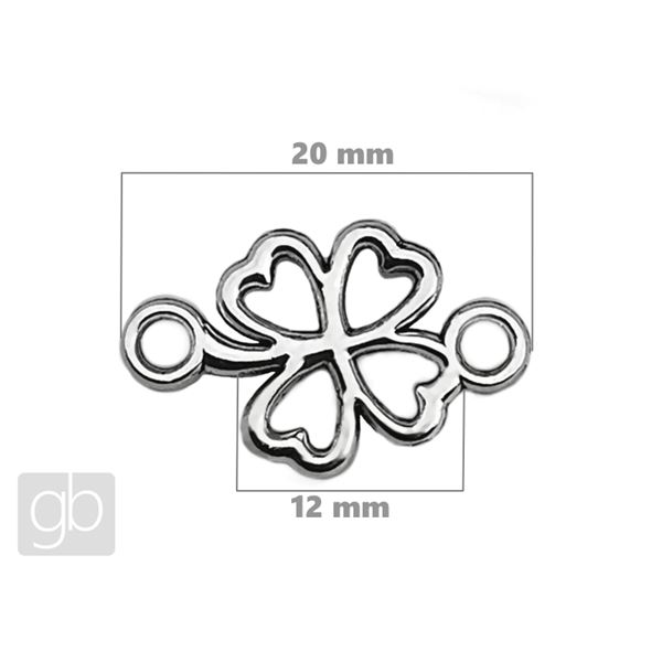 Pendant Four-leaf clover 20 mm Platinum