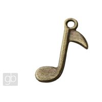 Pendant note 23 x 9 mm Old brass